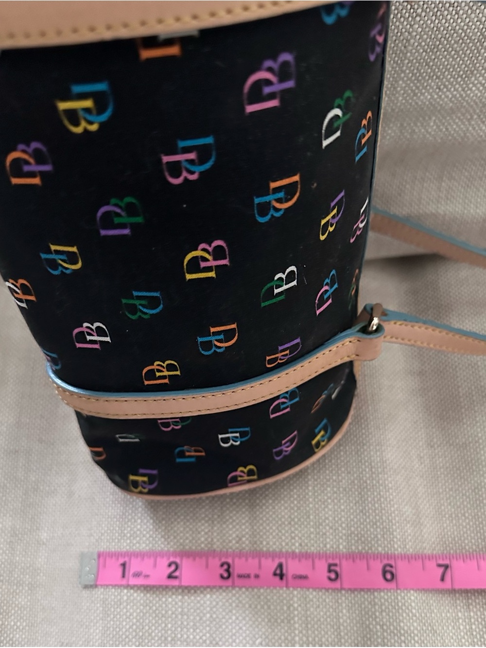 Dooney & Bourke Rainbow Monogram Barrel “It” Bag - Picture 7 of 15